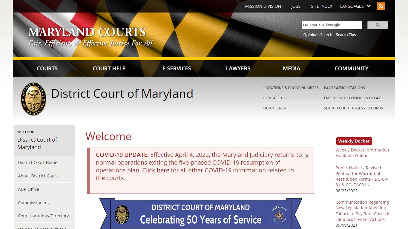 Welcome | Maryland Courts